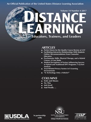 cover image of Distance Learning, Volume 14, Number 4